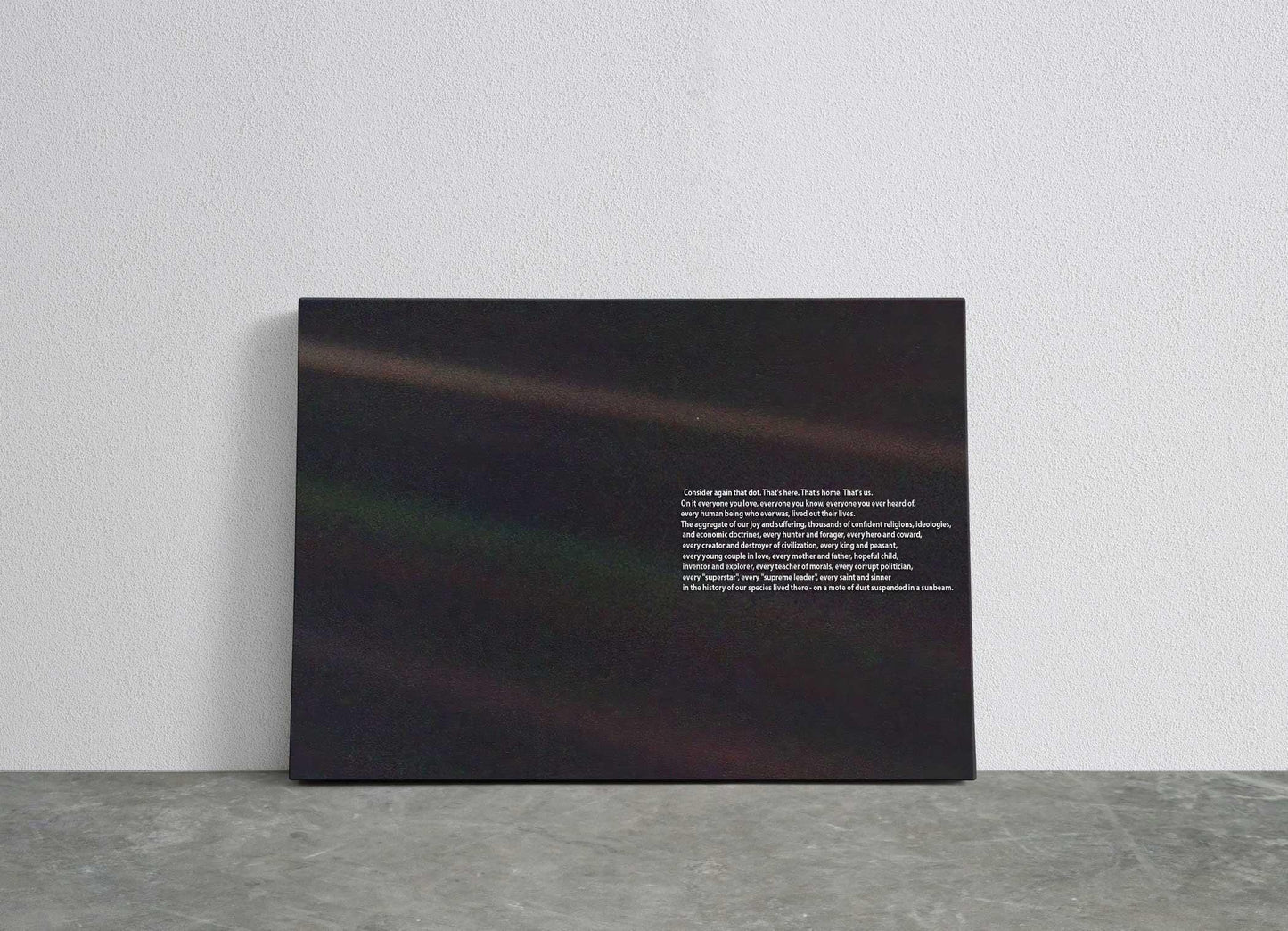 Space Galaxy Canvas Print - Motivational Wall Art | Pale Blue Dot, Museum Quality