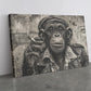 Smoking Monkey Wall Art – Funky Animal Canvas Portrait | Ready to Hang
