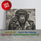 Smoking Monkey Wall Art – Funky Animal Canvas Portrait | Ready to Hang
