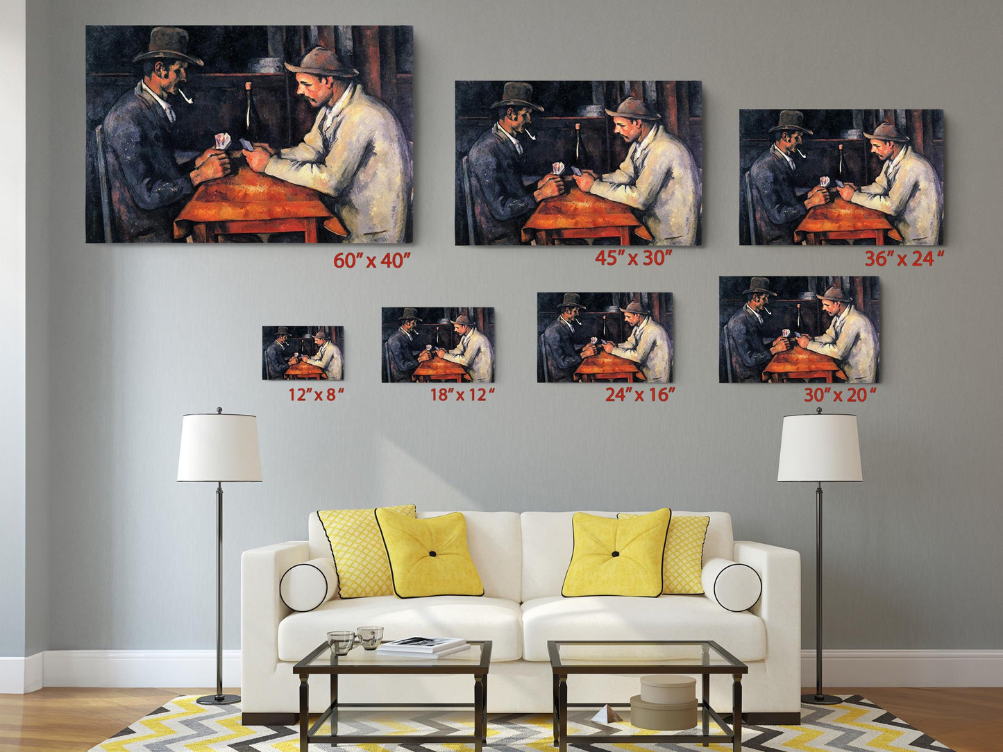 Cézanne Card Players Print – Museum Quality Canvas Wall Art, Ready to Hang