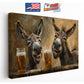 Funny Donkeys Canvas - Humorous Beer Drinking Donkeys Wall Art Print