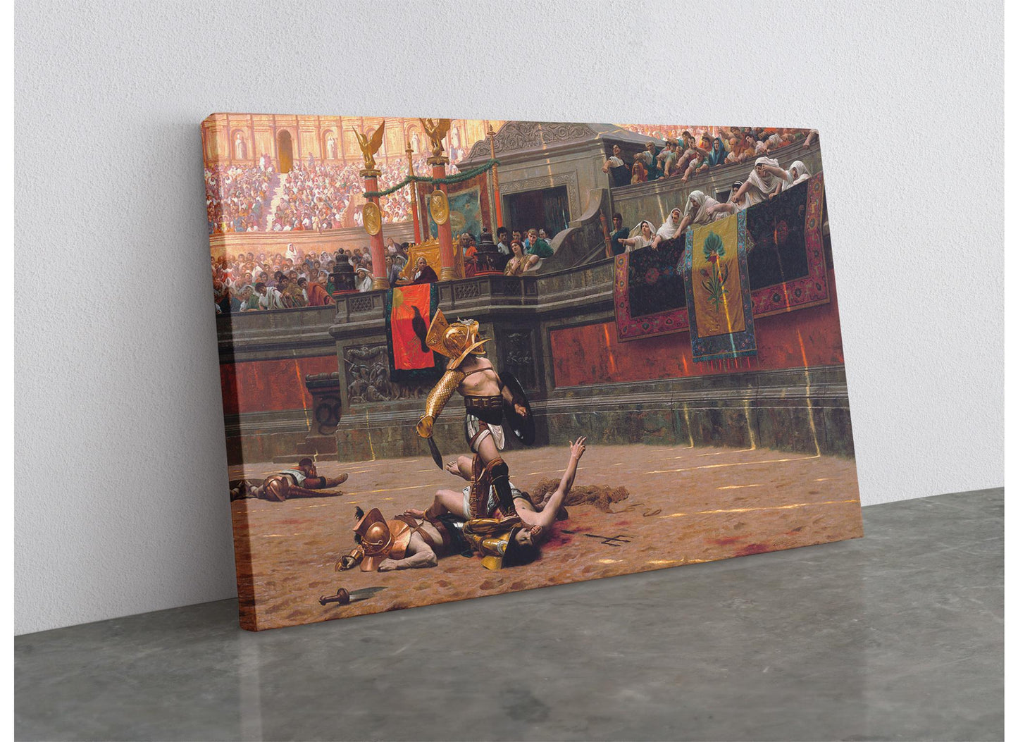 Roman Gladiator Canvas – Historical Wall Art | Museum Quality Print, Ready to Hang