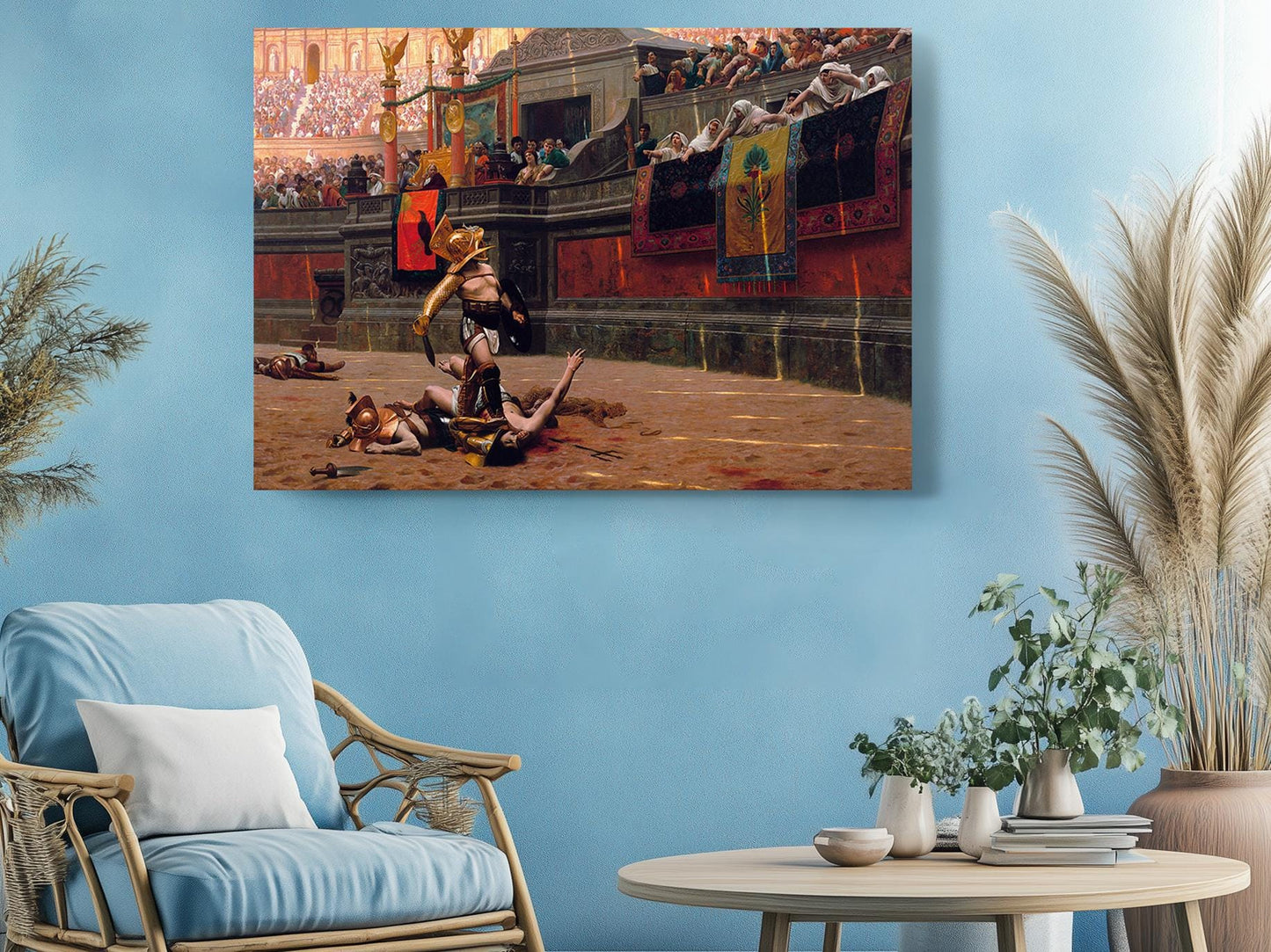 Roman Gladiator Canvas – Historical Wall Art | Museum Quality Print, Ready to Hang