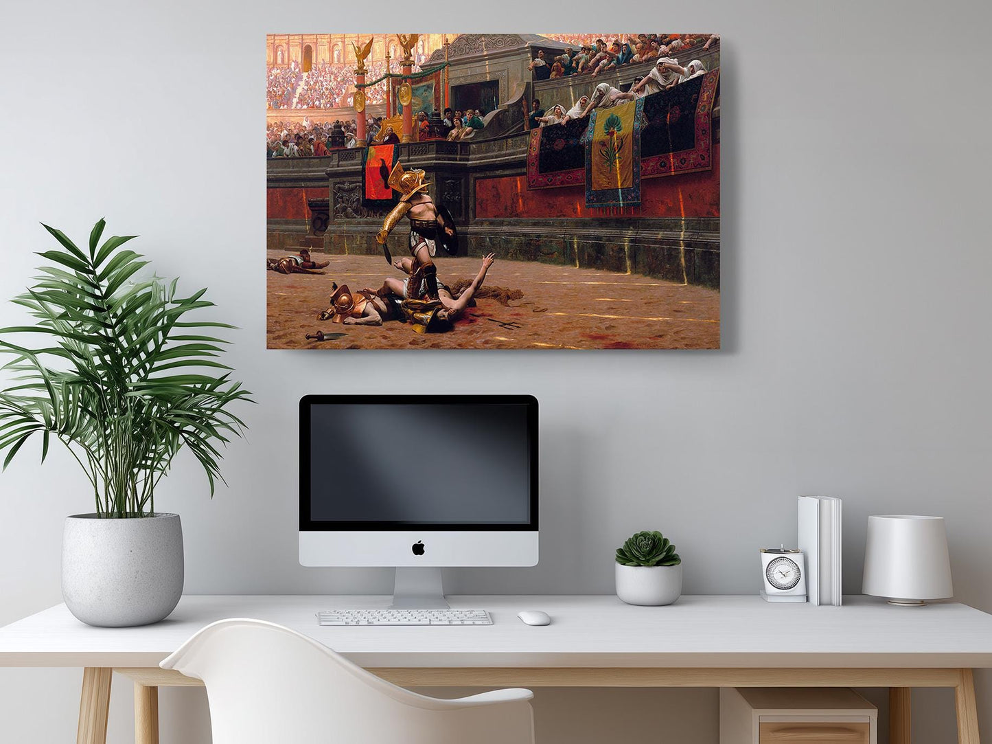 Roman Gladiator Canvas – Historical Wall Art | Museum Quality Print, Ready to Hang