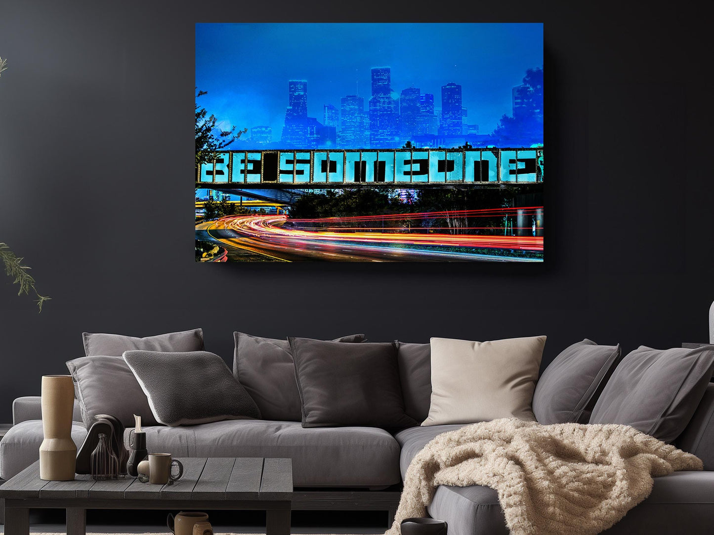 Houston Street Art Canvas | Texas Wall Decor - Museum Quality Landmark Print
