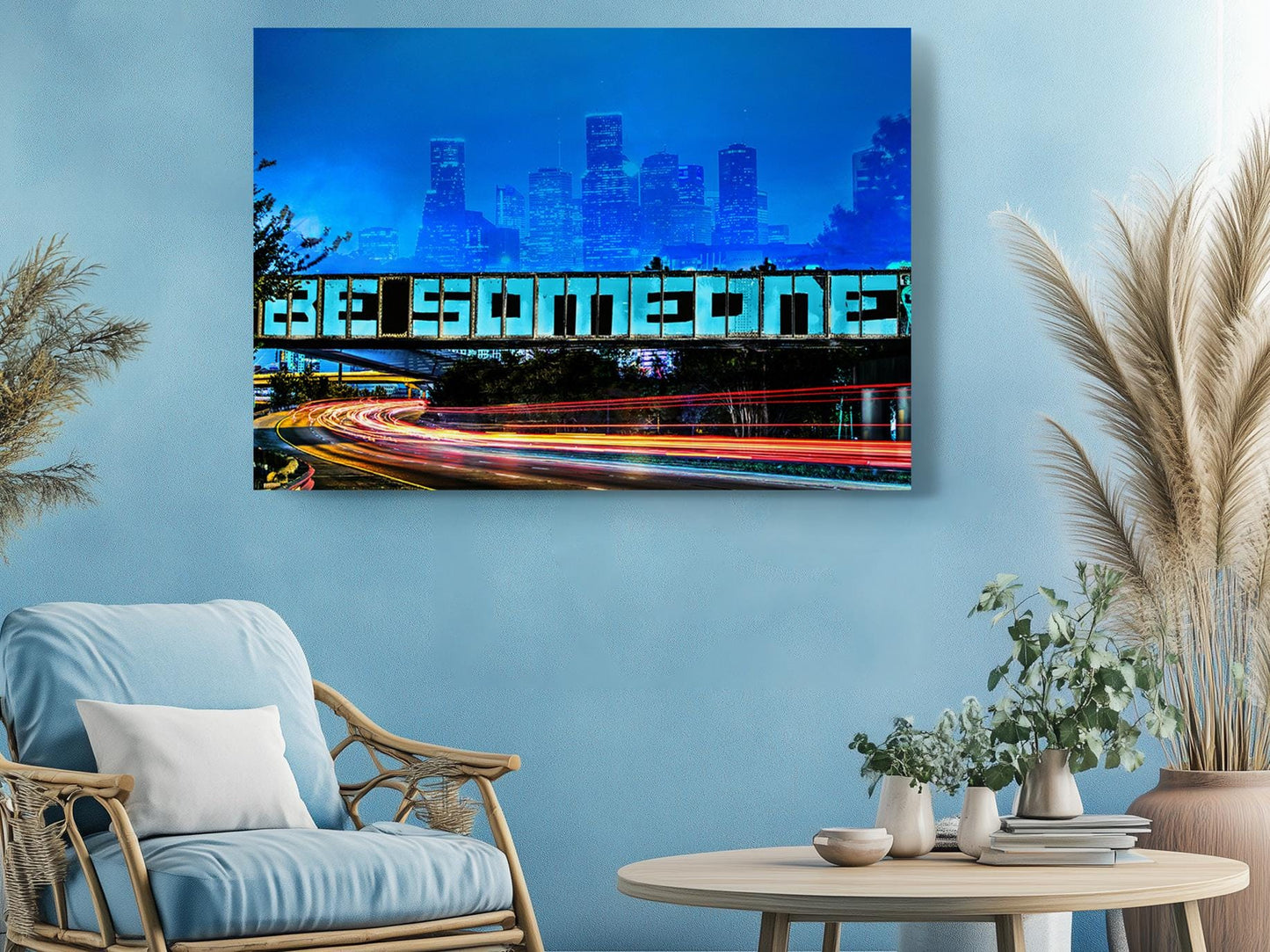 Houston Street Art Canvas | Texas Wall Decor - Museum Quality Landmark Print