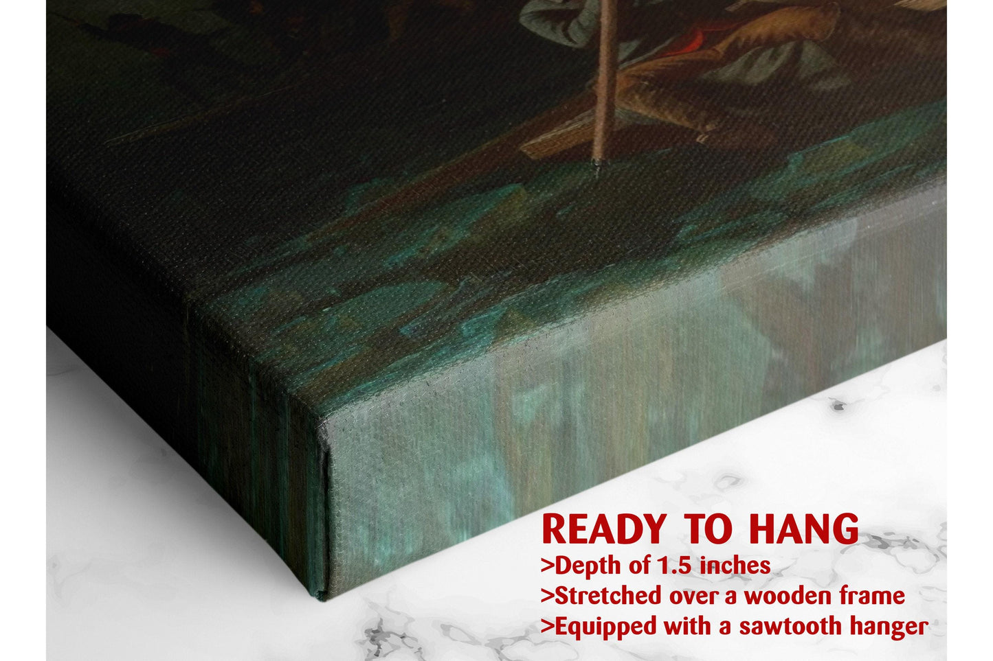 Crossing the Delaware Canvas Historic Patriotic Wall Art – Museum Quality Print