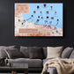Normandy Invasion Canvas - D-Day Map Art | WWII Wall Decor | Ready to Hang or Rolled Print