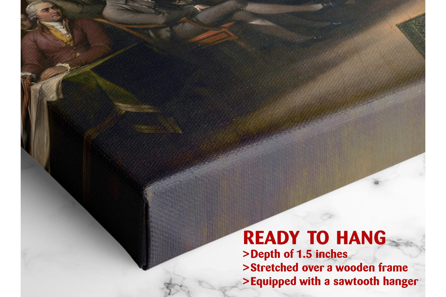 Declaration of Independence Print - Museum Quality Canvas Wall Art USA History