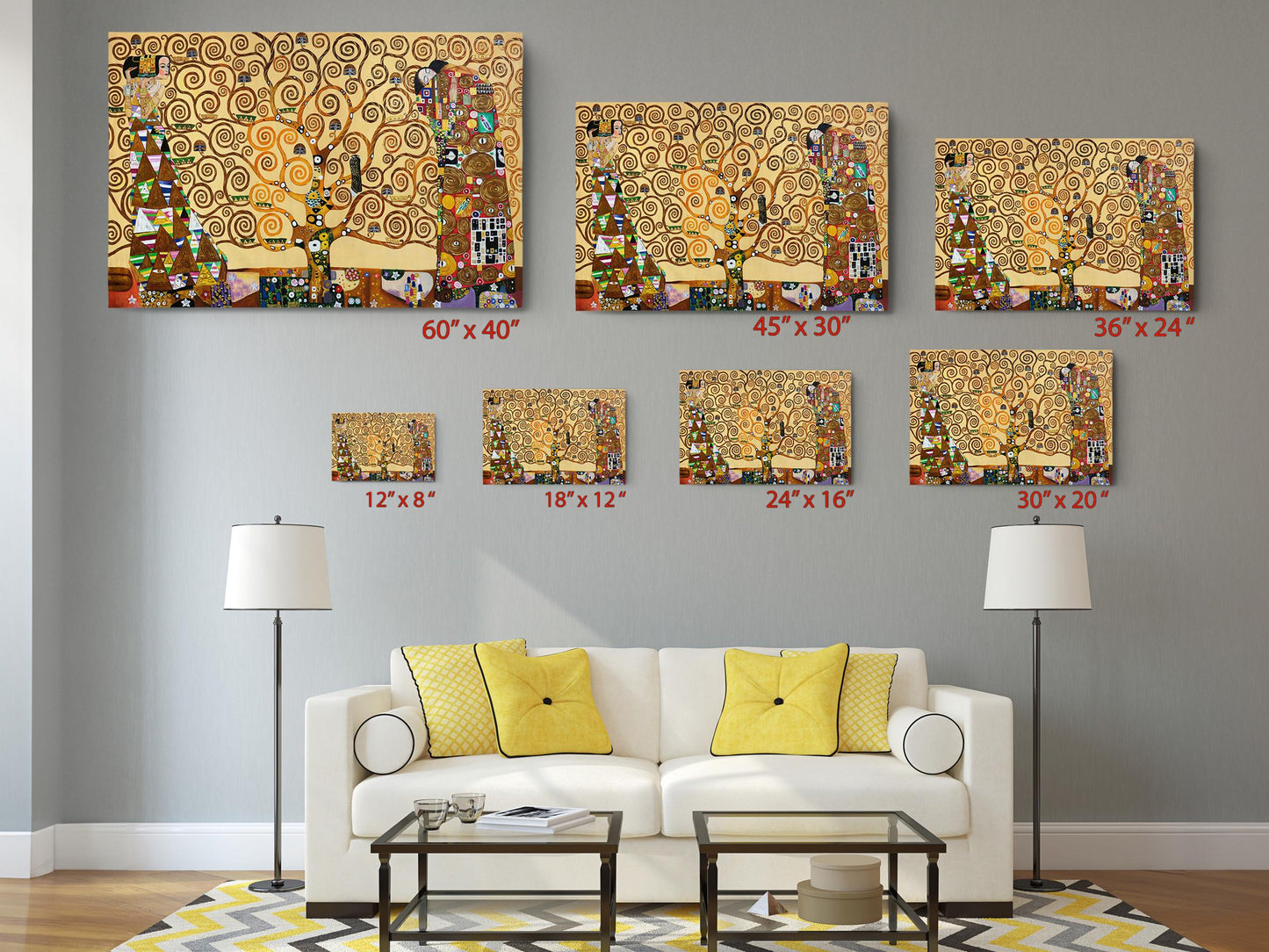 Tree of Life Canvas Print - Klimt Art Print | Museum Quality Wall Decor