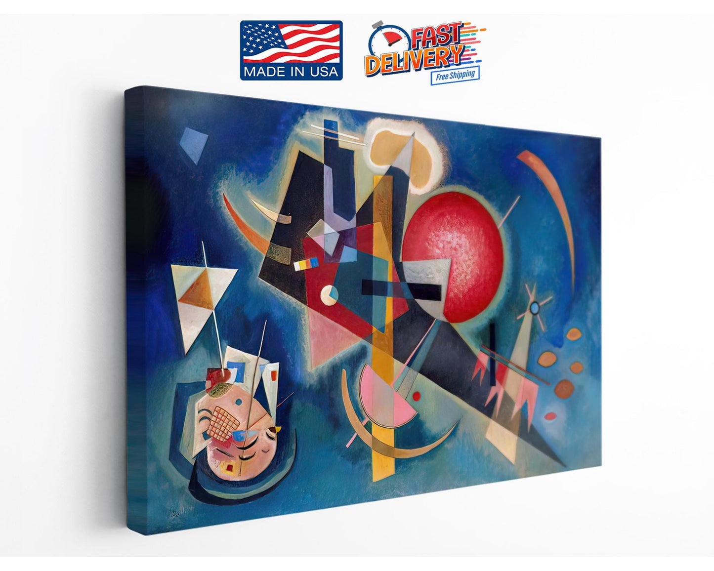 Abstract Geometric Canvas | Modern Colorful Wall Art - Ready to Hang Print