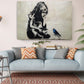 Blue Bird Graffiti Print - Inspirational Urban Wall Canvas, Ready to Hang