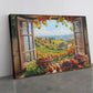 Tuscany Window Canvas | Rustic Farmhouse Canvas Wall Print - Italian Art