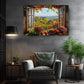 Tuscany Window Canvas | Rustic Farmhouse Canvas Wall Print - Italian Art