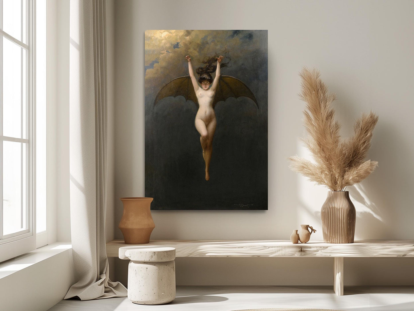 Bat Woman Canvas Print - Classic Art Canvas by Albert Joseph Pénot | Museum Quality