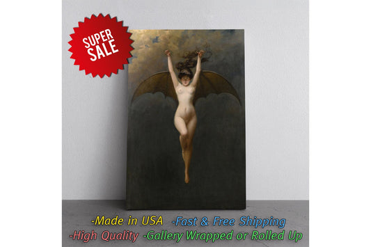 Bat Woman Canvas Print - Classic Art Canvas by Albert Joseph Pénot | Museum Quality