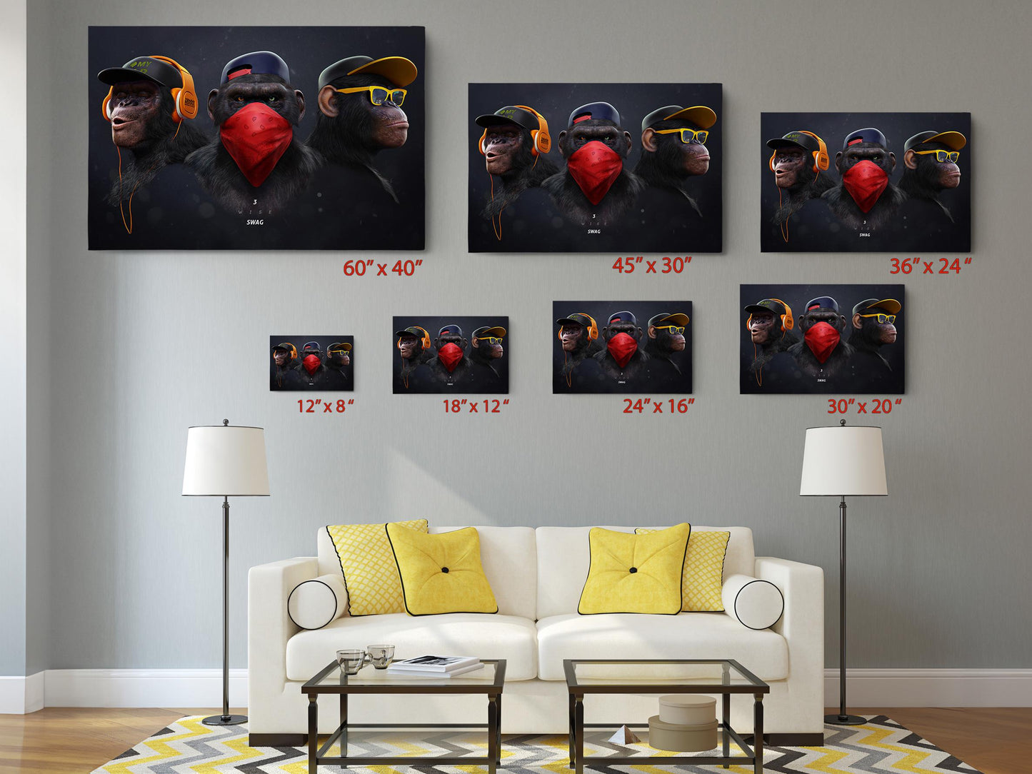 Three Wise Monkeys Canvas | Museum Quality Print - Ready to Hang Wall Art