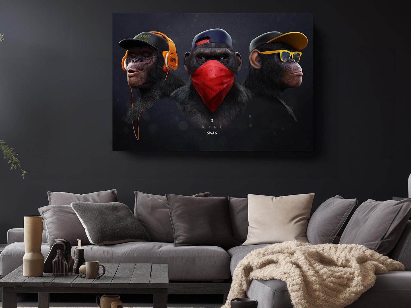 Three Wise Monkeys Canvas | Museum Quality Print - Ready to Hang Wall Art
