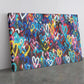 Spray Paint Canvas Print – Urban Graffiti Wall Art Heart Canvas Decor