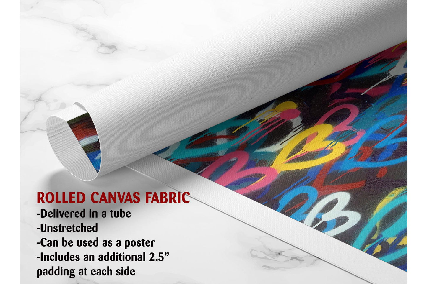 Spray Paint Canvas Print – Urban Graffiti Wall Art Heart Canvas Decor