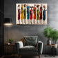 Maasai Women Canvas Tribal Wall Art - Ready to Hang African Print Decor
