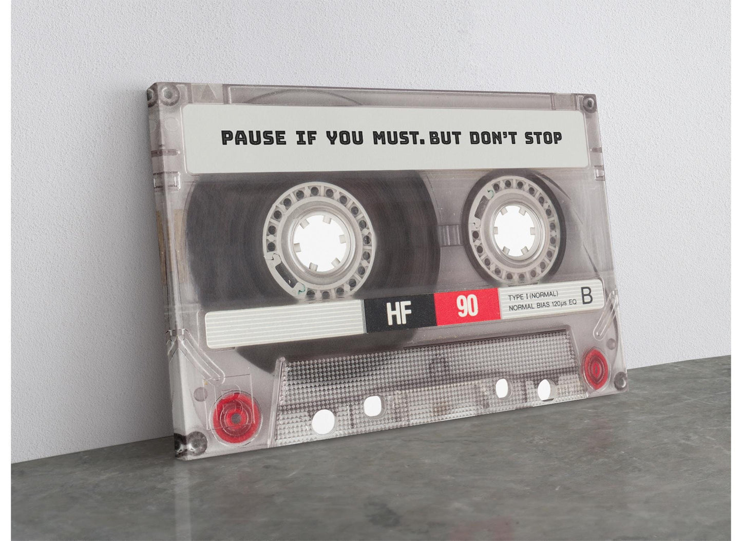 Motivational Canvas Print – Cassette Tape Decor | Inspirational Art Print Wall