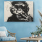 Banksy Monkey Canvas – Urban Art Reproduction | Ready to Hang Canvas Wall Art