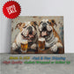 Bulldog Canvas Print - Beer Drinking Dogs Wall Art | Ready to Hang Canvas Decor
