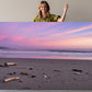 Pastel Sunset Beach Canvas | Coastal Wall Art - Driftwood Shore Print, Museum Quality