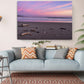 Pastel Sunset Beach Canvas | Coastal Wall Art - Driftwood Shore Print, Museum Quality