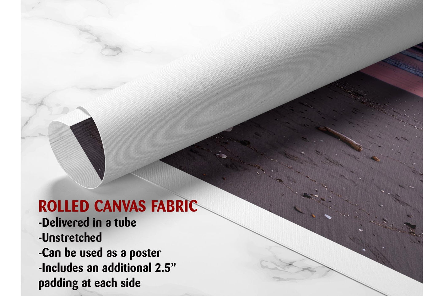 Pastel Sunset Beach Canvas | Coastal Wall Art - Driftwood Shore Print, Museum Quality