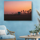 Lifeguard Tower Canvas Print – Sunset Coastal Wall Art with Wood Frame