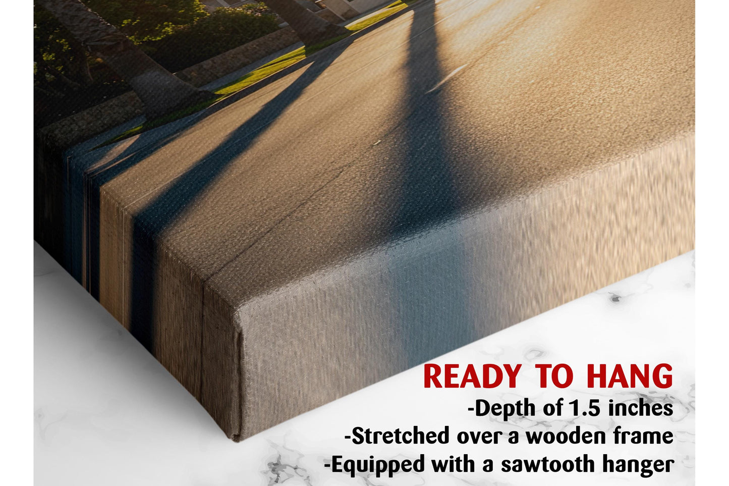 Palm Street Canvas Print – Beverly Drive Sunset Wall Art | Museum Quality California Canvas Art