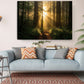 Forest Trail Canvas Print – Rustic Woodland Wall Art | Sunrise Nature Print