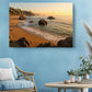 Sunset Beach Canvas Print - Coastal Wall Art | Rolled or Framed Canvas Artwork