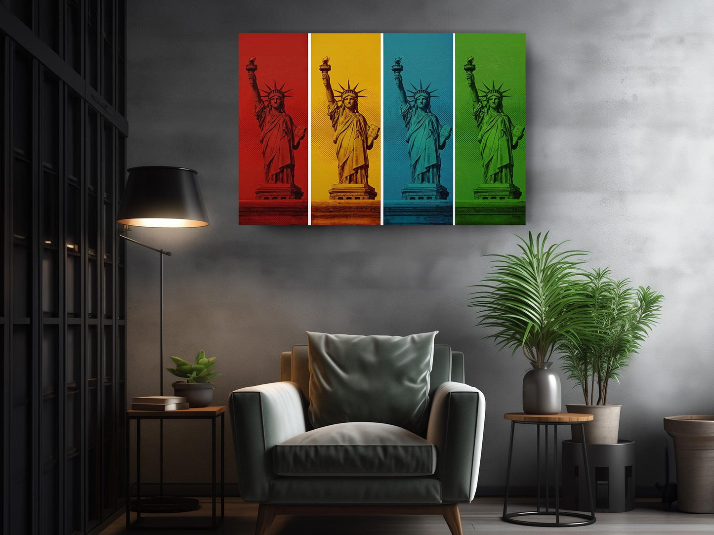 Pop Art Canvas - NYC Statue of Liberty Colorful Wall Art | Ready to Hang