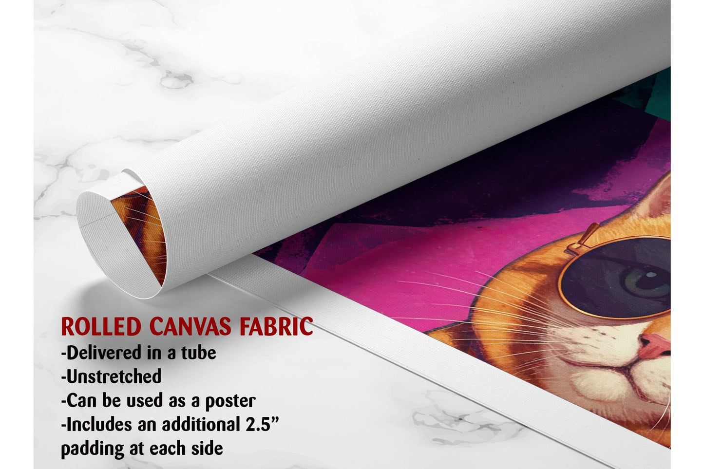 Pop Art Cat Canvas - Colorful Tabby Cat Wall Art | Ready to Hang Canvas Print