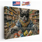 Cat Canvas Art - Funny Grocery Shopper Print | Colorful Kitchen Wall Decor