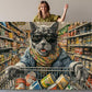Cat Canvas Art - Funny Grocery Shopper Print | Colorful Kitchen Wall Decor