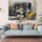 Funny Cat Canvas - Ready to Hang Wall Art | Humorous Cat Decor Print