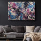 Abstract Canvas Wall Art – Cosmic Pollock Style Splatter Painting, Framed Print