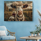 Cow Canvas Wall Art – Funny Farmhouse Animal Print | Ready to Hang Canvas