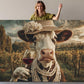 Cow Canvas Wall Art – Funny Farmhouse Animal Print | Ready to Hang Canvas