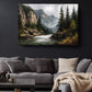 Rocky Mountain Canvas Art - Dramatic Cliff & Forest Landscape Wall Decor Print