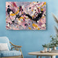 Abstract Canvas Art – Pink Yellow Painting | Modern Expressionist Drip Print
