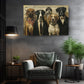 Dog Police Lineup Art - Humorous Canvas Wall Art | Ready to Hang or Rolled Print