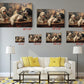 Dogs at Pub Canvas - Vintage Bar Art | Funny Dog Print Ready to Hang