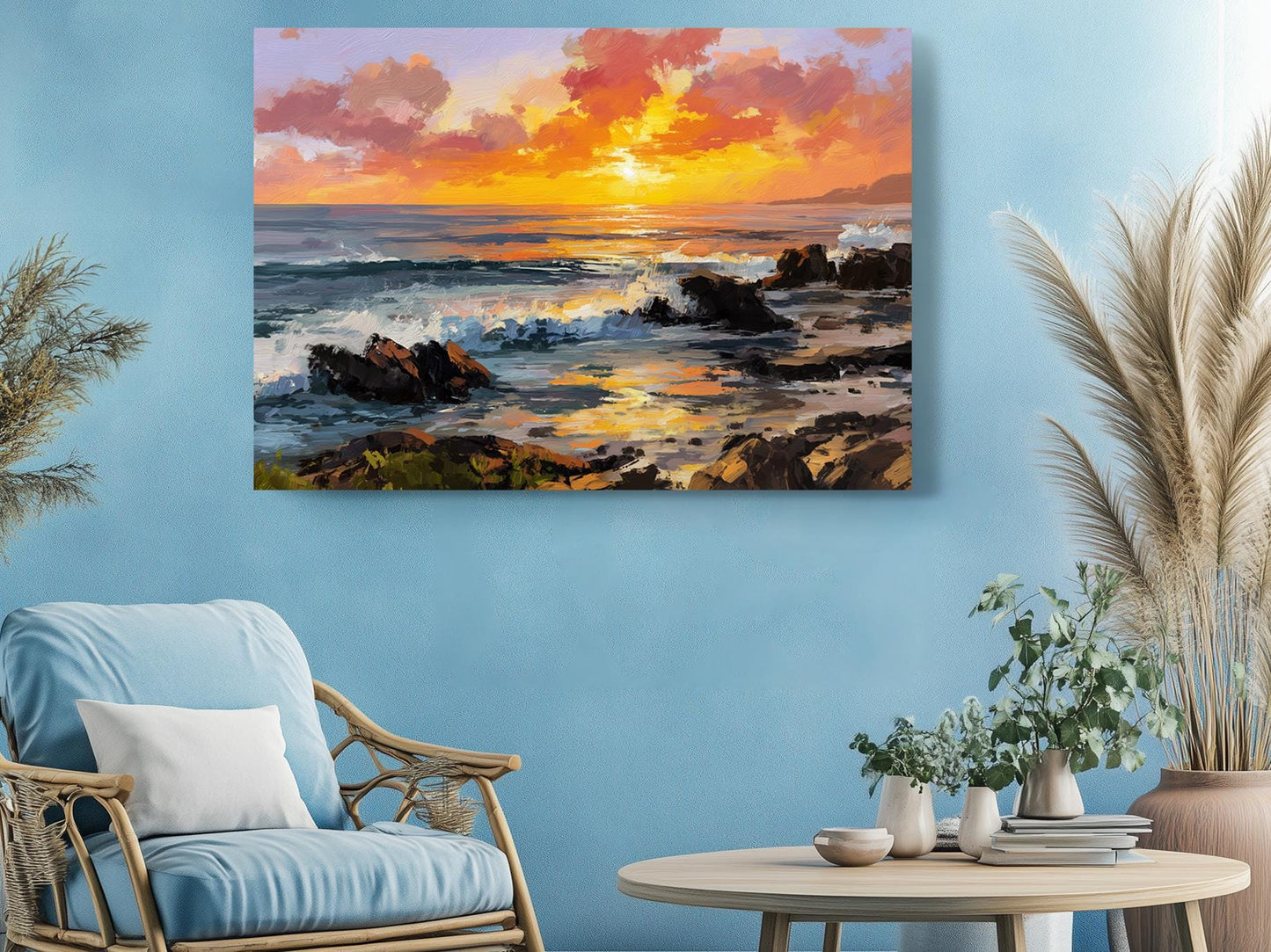 Ocean Waves Canvas Art – Coastal Wall Decor | Framed Or Rolled Seascape Print