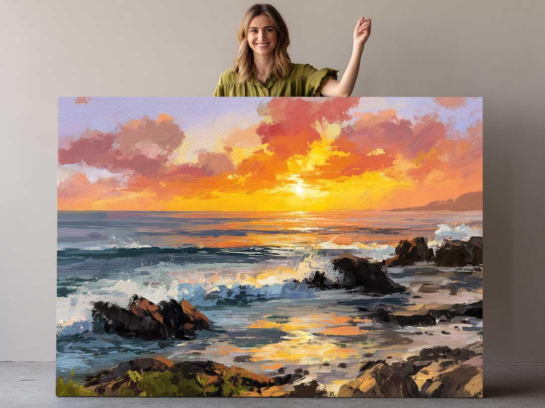 Ocean Waves Canvas Art – Coastal Wall Decor | Framed Or Rolled Seascape Print