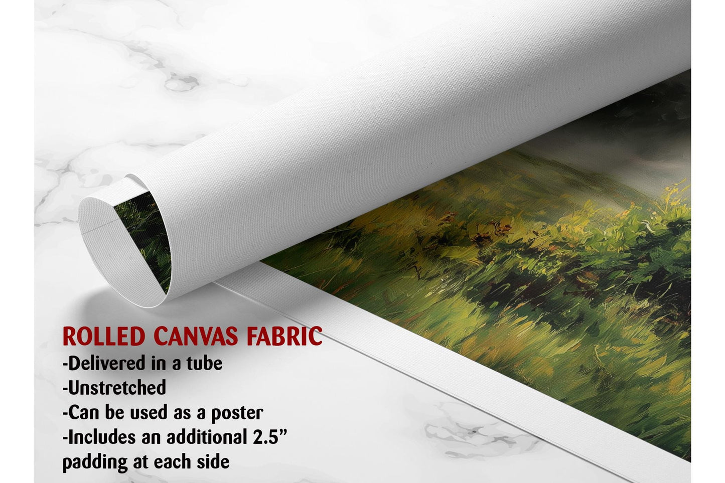 Forest Deer Canvas | Misty Landscape Nature Wall Art - Ready to Hang Print